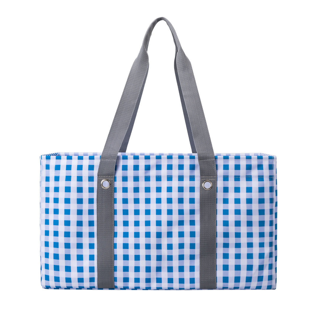 Blue Gingham Utility Tote