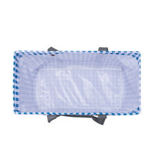 Load image into Gallery viewer, Blue Gingham Utility Tote
