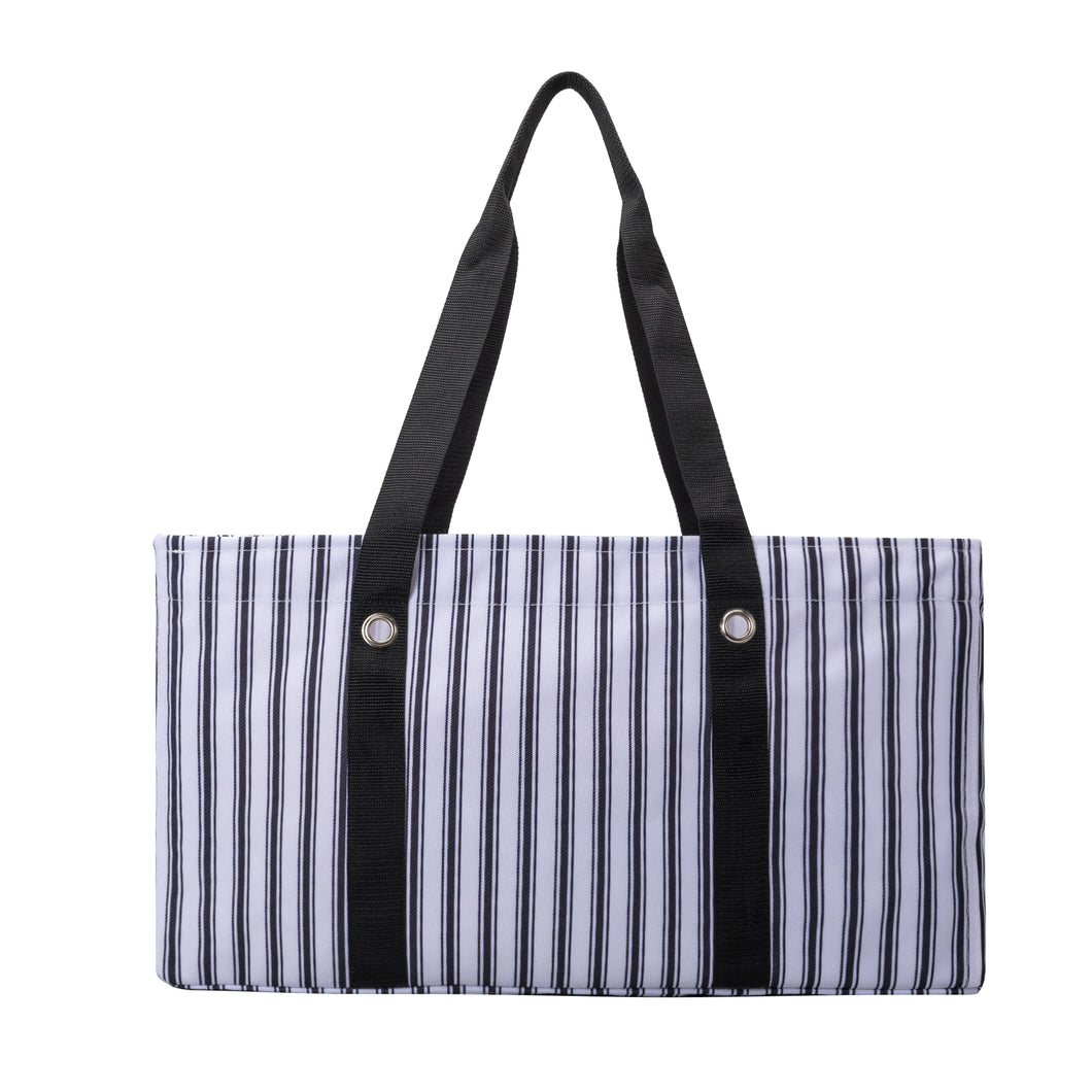 Black Ticking Utility Tote