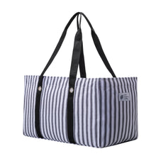 Load image into Gallery viewer, Black Ticking Utility Tote
