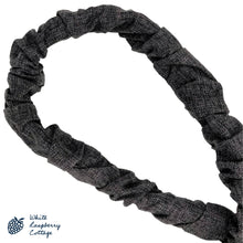 Load image into Gallery viewer, Designer Fabric Linen Cord and Chain Cover in Charcoal Black
