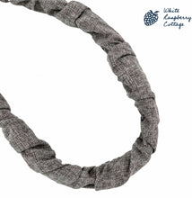 Load image into Gallery viewer, Designer Fabric Linen Cord and Chain Cover in Stone Gray
