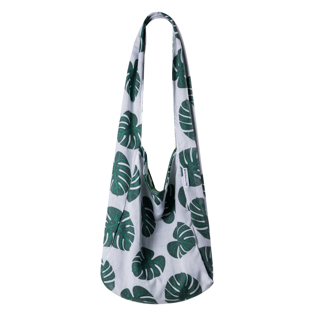 Southern Cotton Hammock Tote in Monstera Leaves