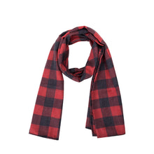 Load image into Gallery viewer, Southern Cotton Sarong Scarf in Red Buffalo Check
