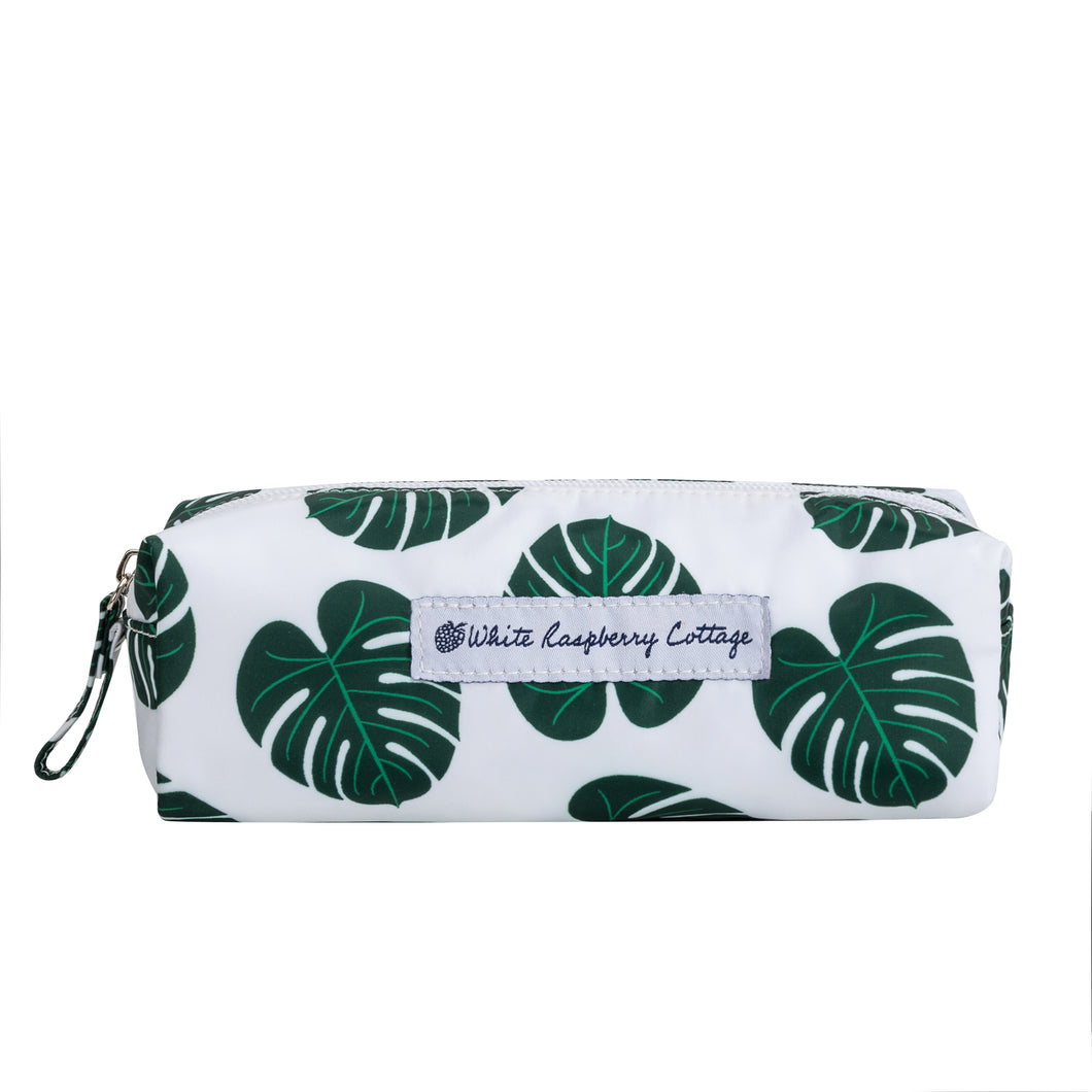 Charlotte Cosmetic Case in Monstera Leaves