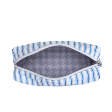 Load image into Gallery viewer, Charlotte Cosmetic Case in French Blue Ticking
