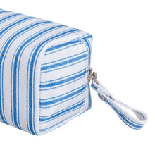 Load image into Gallery viewer, Charlotte Cosmetic Case in French Blue Ticking
