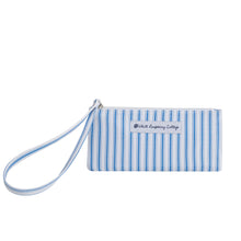 Load image into Gallery viewer, Willow Wristlet in French Blue Ticking
