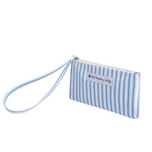 Load image into Gallery viewer, Willow Wristlet in French Blue Ticking
