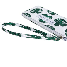 Load image into Gallery viewer, Willow Wristlet in Monstera Leaves
