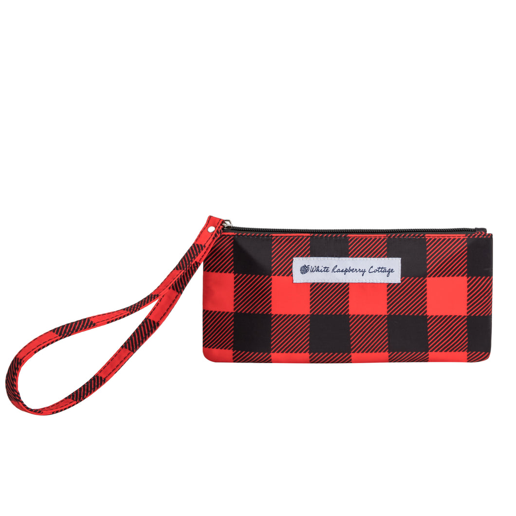 Willow Wristlet in Red Buffalo Check