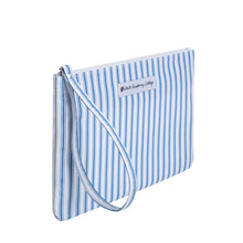 Load image into Gallery viewer, Caroline Clutch in French Blue Ticking
