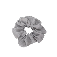 Load image into Gallery viewer, Southern Cotton Jumbo Hair Scrunchie in Stone Gray
