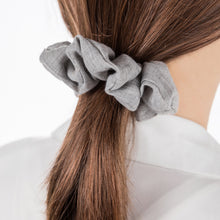 Load image into Gallery viewer, Southern Cotton Jumbo Hair Scrunchie in Stone Gray
