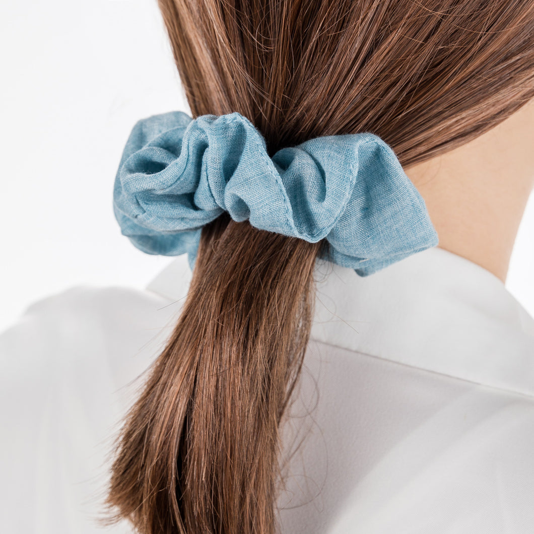Southern Cotton Jumbo Hair Scrunchie in Sky Blue