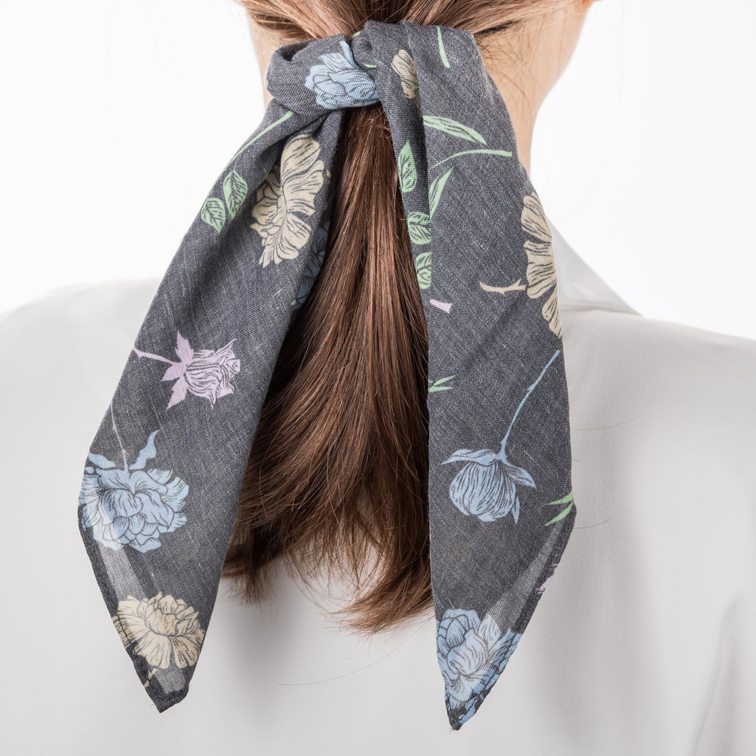 Southern Cotton Hair Scarf in French Floral