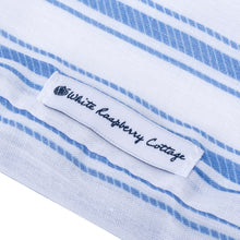 Load image into Gallery viewer, Southern Cotton Tie Knot Tote in French Blue Ticking
