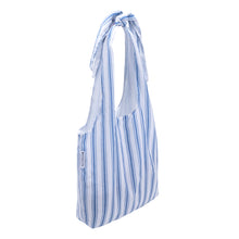 Load image into Gallery viewer, Southern Cotton Tie Knot Tote in French Blue Ticking
