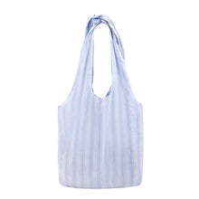Load image into Gallery viewer, Southern Cotton Tie Knot Tote in French Blue Ticking
