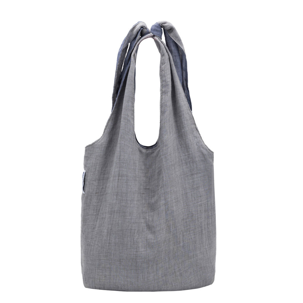 Southern Cotton Tie Knot Tote in Stone Gray