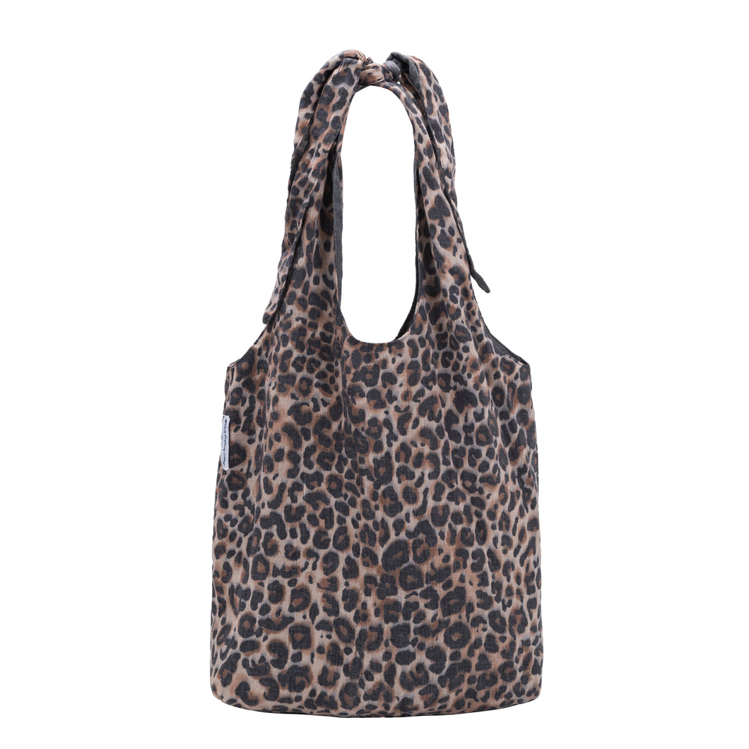 Southern Cotton Tie Knot Tote in Leopard