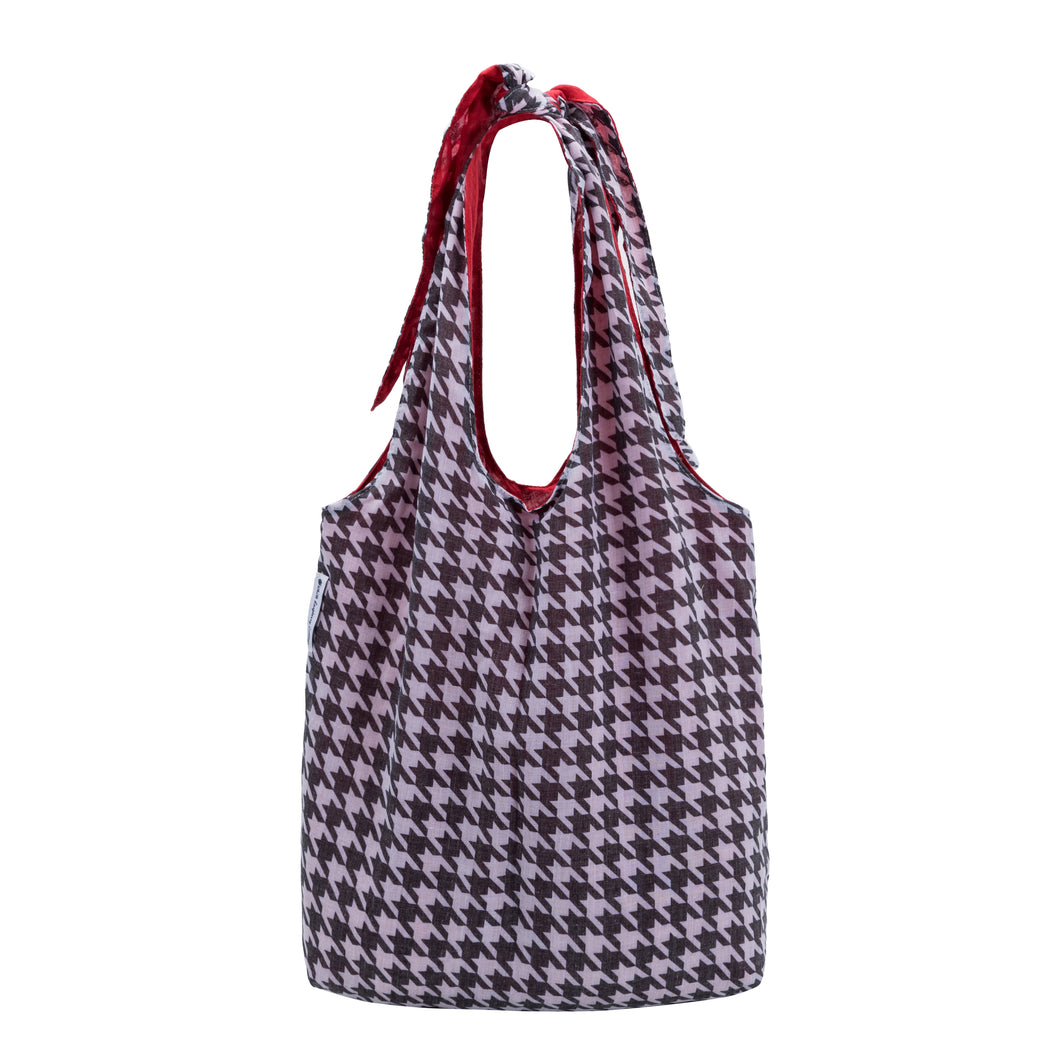 Southern Cotton Tie Knot Tote in Houndstooth